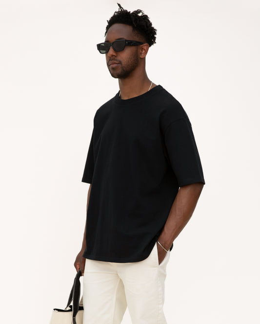 mens tshirt, black tshirt, t shirts for men, angle side