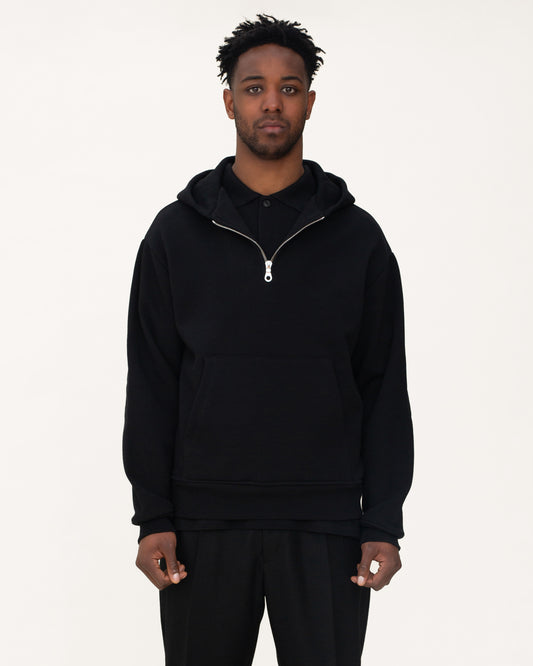 zip up hoodies, black hoodie, mens hoodie, front side