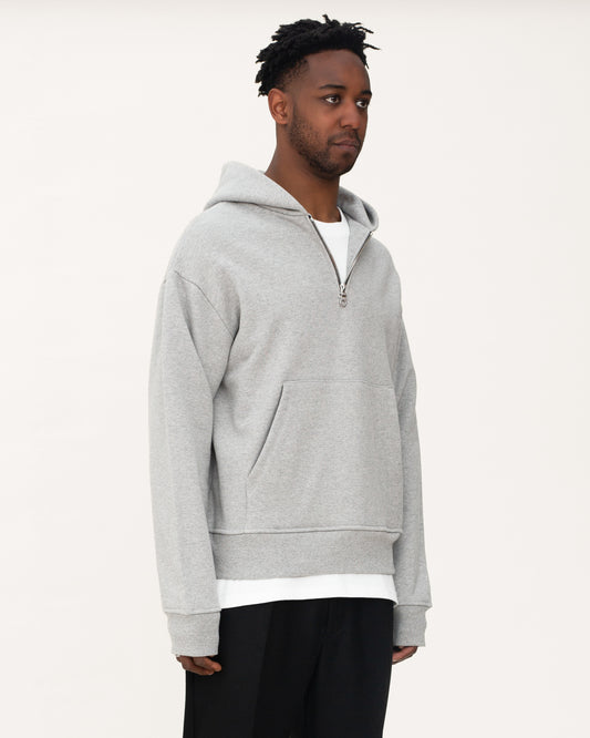 zip up hoodies, grey hoodie, mens hoodie, angle side