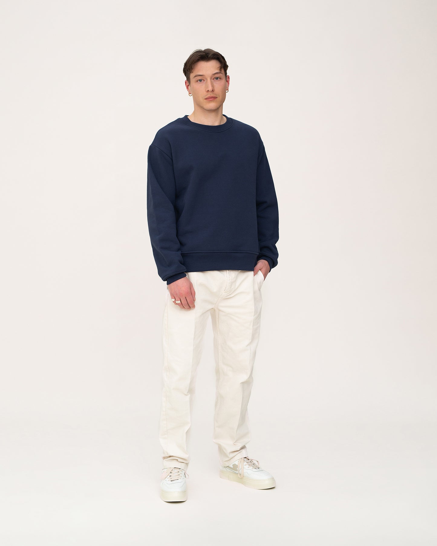 mens designer sweatshirts, mens navy sweatshirt, outfit