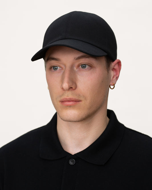 baseball cap, black cap, mens cap, front