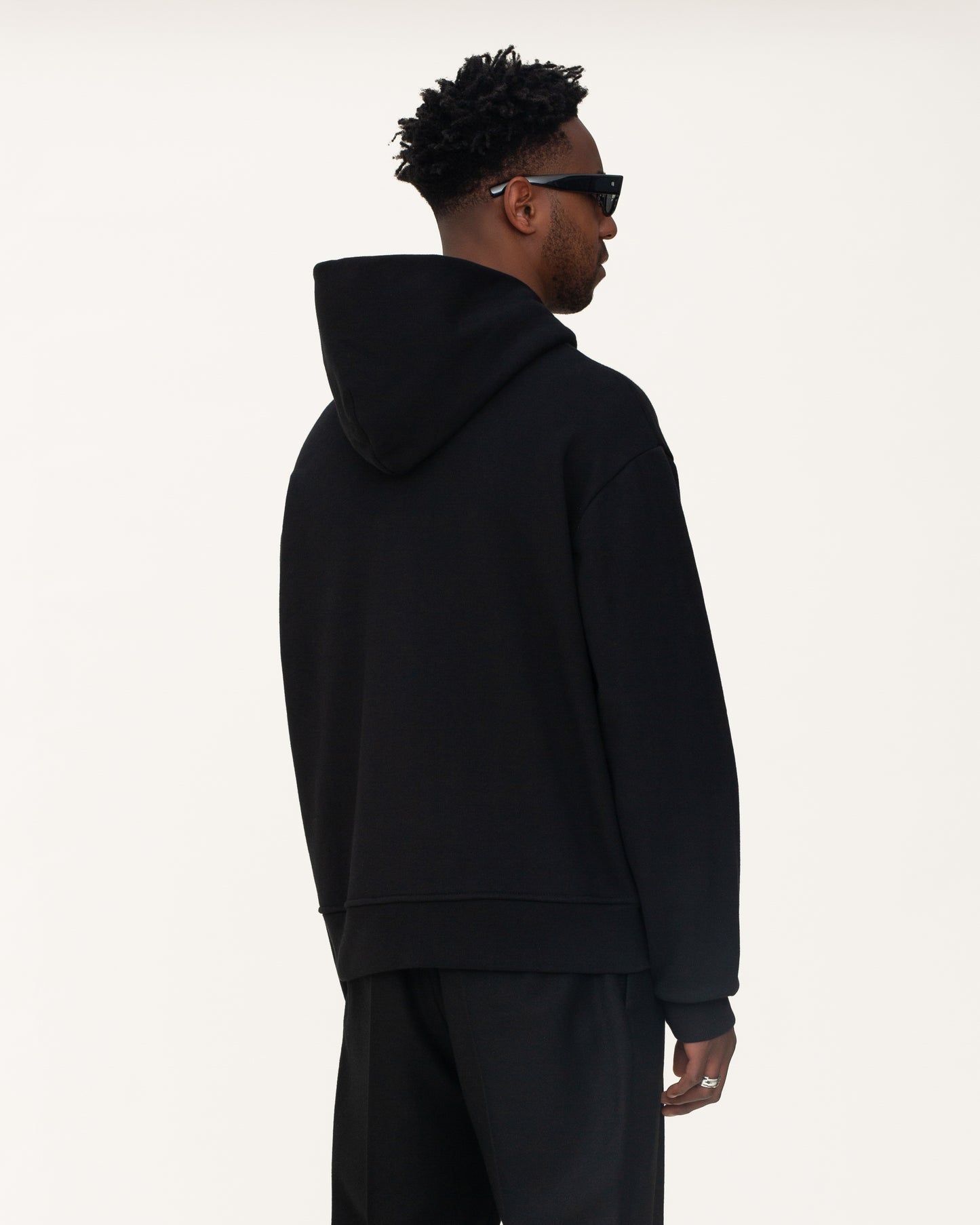 designer hoodie, black hoodie, mens hoodie, backt side