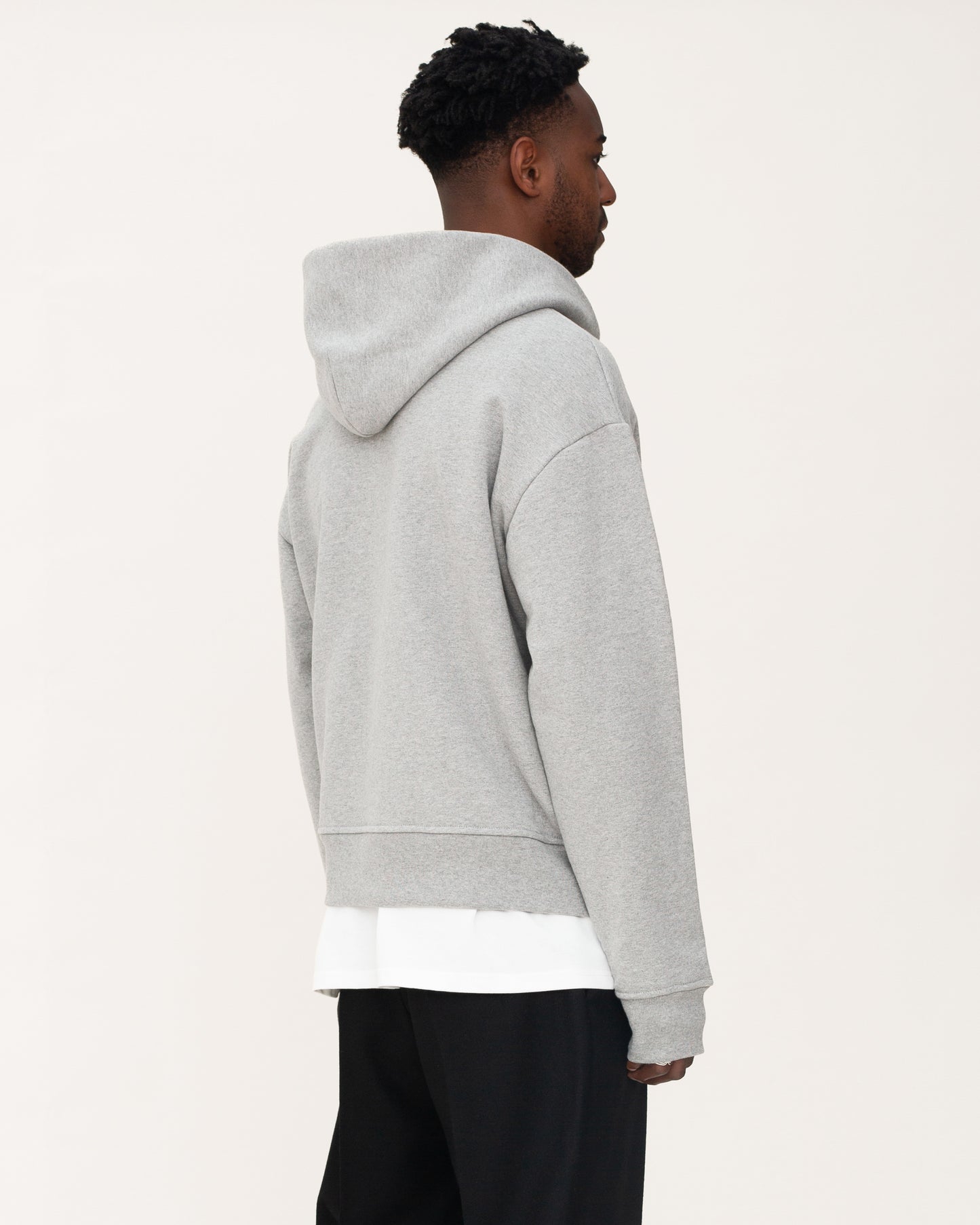 zip up hoodies, grey hoodie, mens hoodie, back side