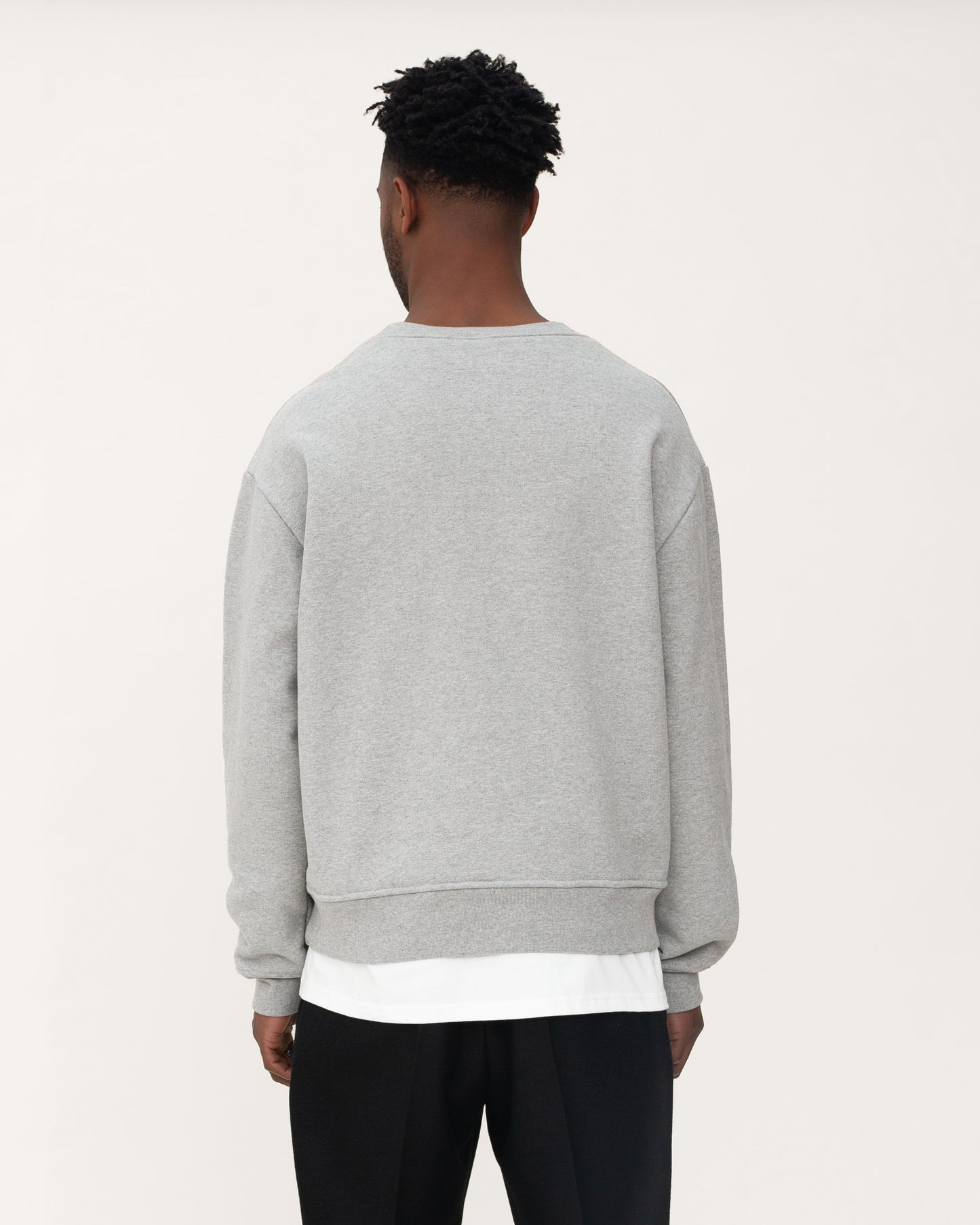 mens designer sweatshirts, mens grey sweatshirt, back side
